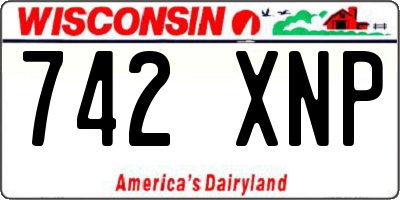 WI license plate 742XNP