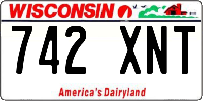WI license plate 742XNT