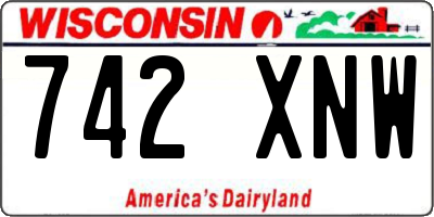 WI license plate 742XNW