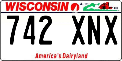 WI license plate 742XNX
