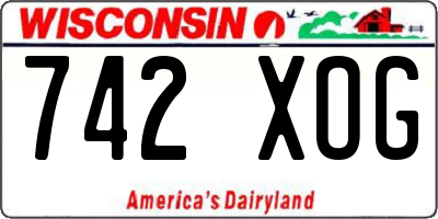WI license plate 742XOG