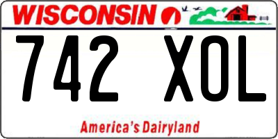 WI license plate 742XOL