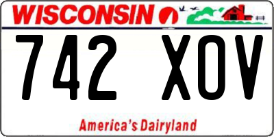 WI license plate 742XOV