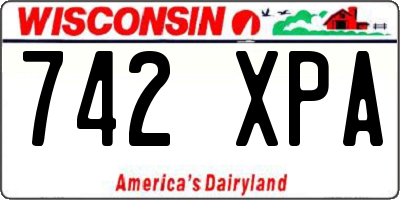 WI license plate 742XPA
