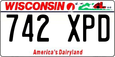 WI license plate 742XPD