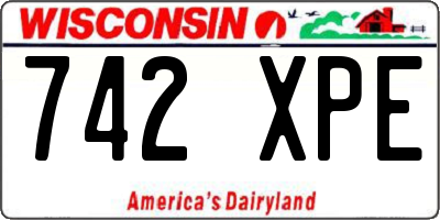 WI license plate 742XPE