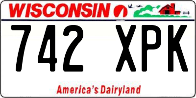 WI license plate 742XPK