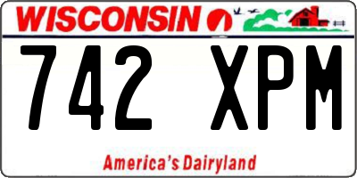 WI license plate 742XPM