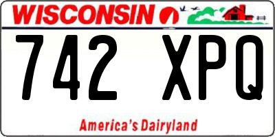 WI license plate 742XPQ