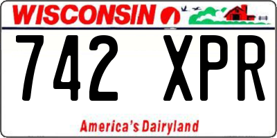 WI license plate 742XPR
