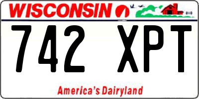 WI license plate 742XPT