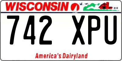 WI license plate 742XPU
