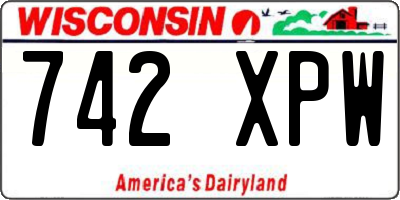 WI license plate 742XPW