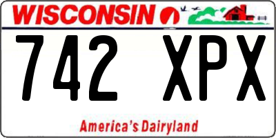 WI license plate 742XPX