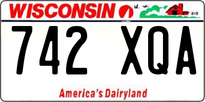 WI license plate 742XQA