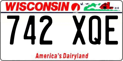 WI license plate 742XQE
