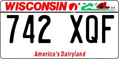 WI license plate 742XQF