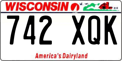 WI license plate 742XQK