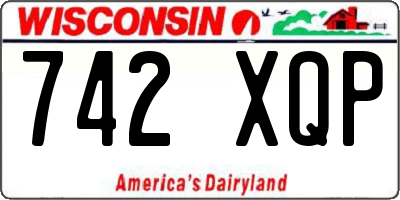 WI license plate 742XQP