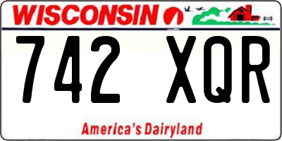 WI license plate 742XQR