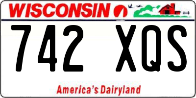 WI license plate 742XQS