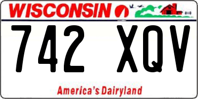 WI license plate 742XQV