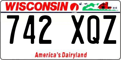 WI license plate 742XQZ
