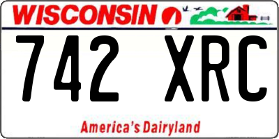 WI license plate 742XRC
