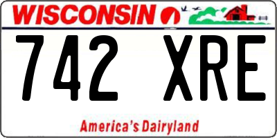 WI license plate 742XRE