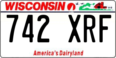 WI license plate 742XRF