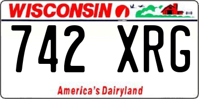 WI license plate 742XRG