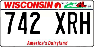 WI license plate 742XRH