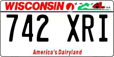 WI license plate 742XRI