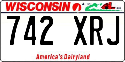WI license plate 742XRJ