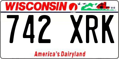 WI license plate 742XRK