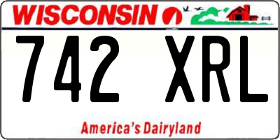 WI license plate 742XRL