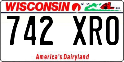 WI license plate 742XRO