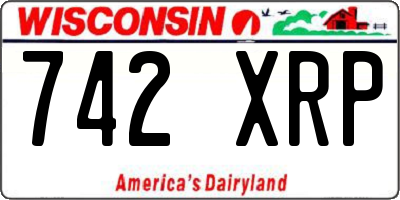 WI license plate 742XRP