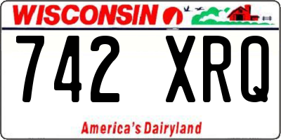 WI license plate 742XRQ
