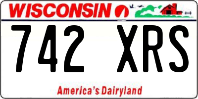 WI license plate 742XRS