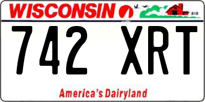 WI license plate 742XRT