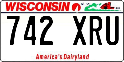 WI license plate 742XRU