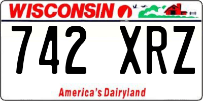 WI license plate 742XRZ