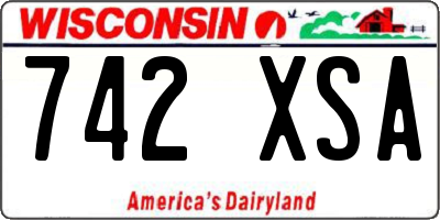 WI license plate 742XSA