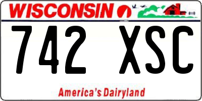 WI license plate 742XSC