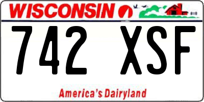 WI license plate 742XSF