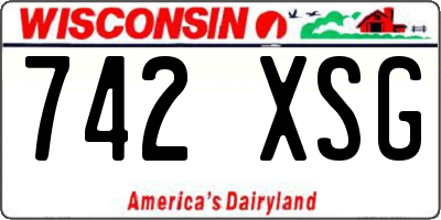 WI license plate 742XSG