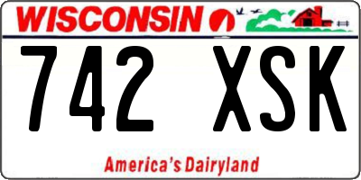 WI license plate 742XSK