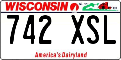 WI license plate 742XSL
