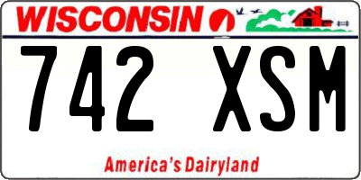 WI license plate 742XSM